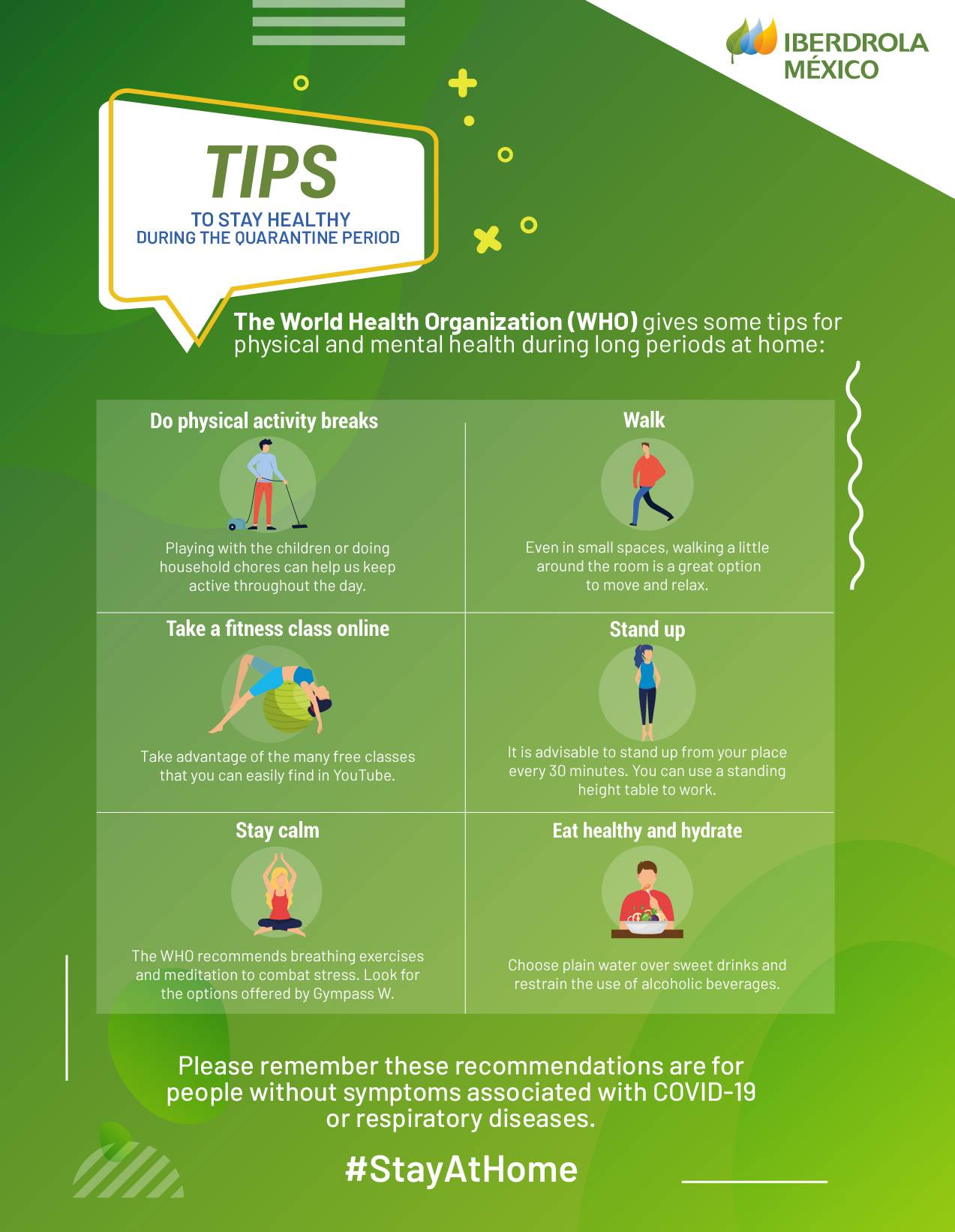 Infographic Tips To Stay Healthy during the quarantine