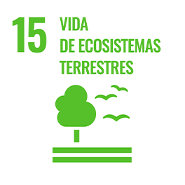 Ícono ODS 15 Vida de ecosistemas terrestres