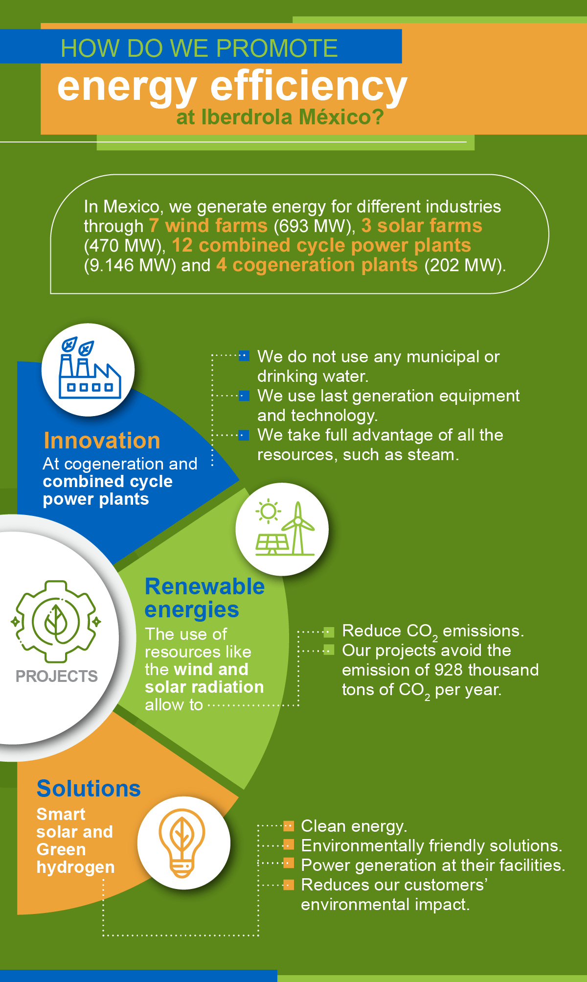 How do we promote energy efficiency at Iberdrola México? 