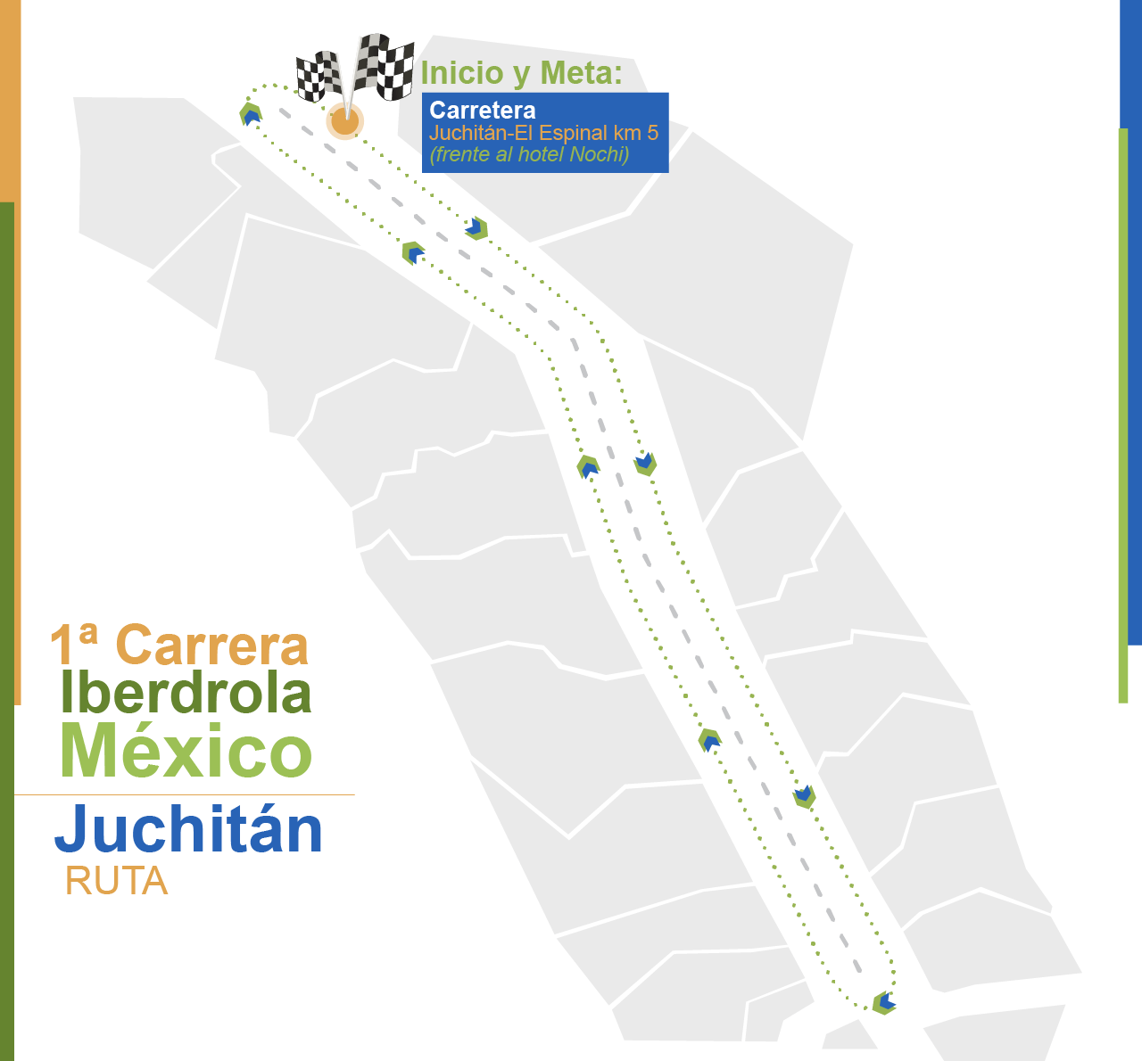 Mapa carrera Juchitán