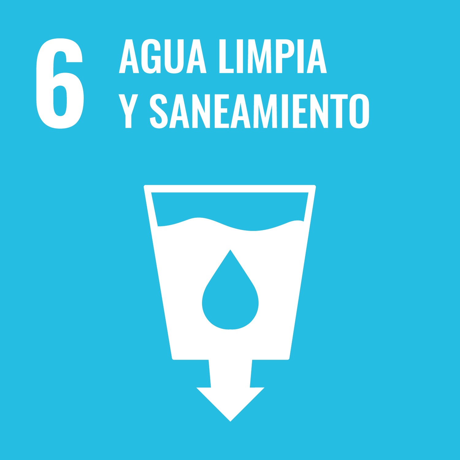 Ícono ODS 6: Agua limpia y saneamiento