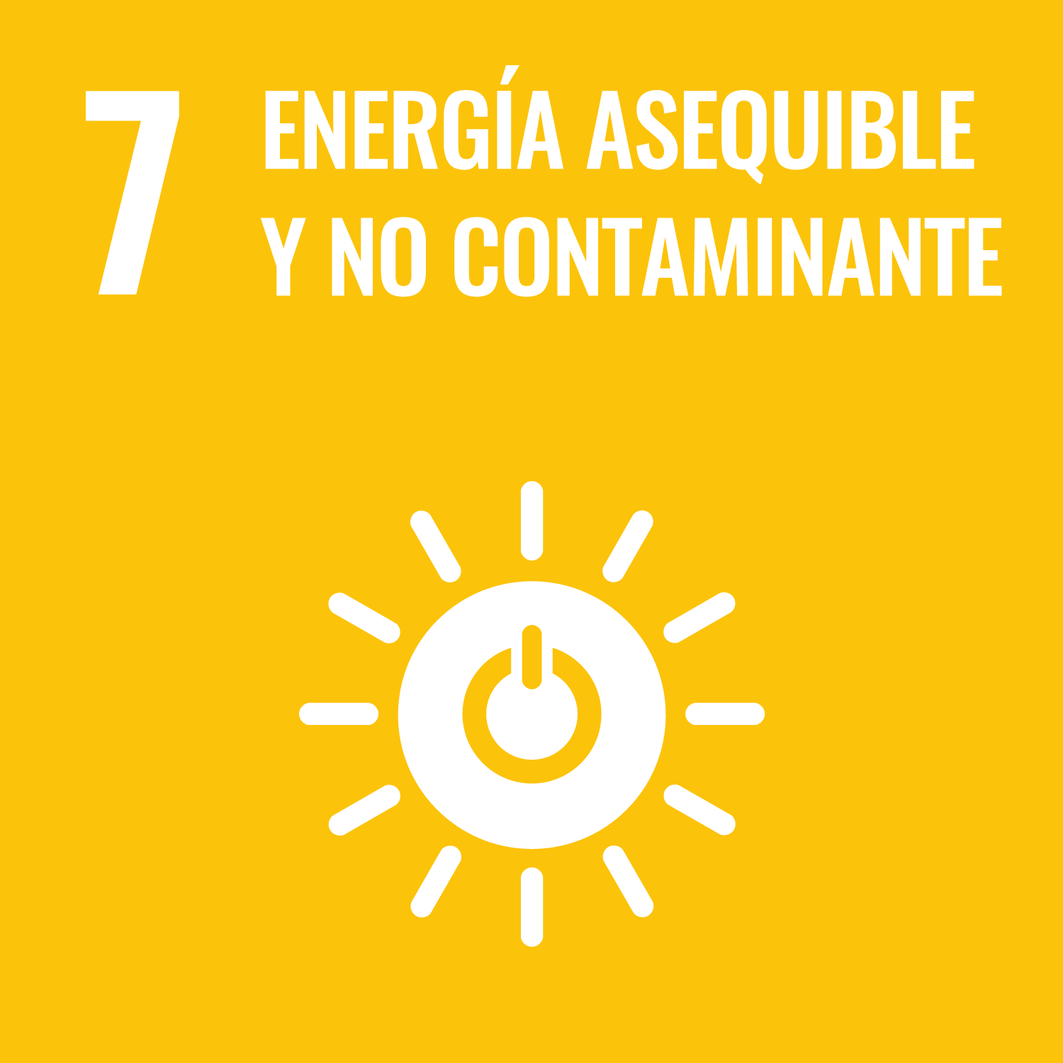 Ícono ODS 7: Energía asequible y no contaminante