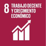 Logo ODS 8 Trabajo Decente y Crecimiento Económico